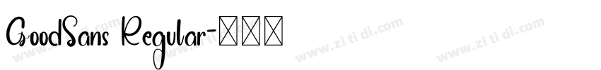 GoodSans Regular字体转换